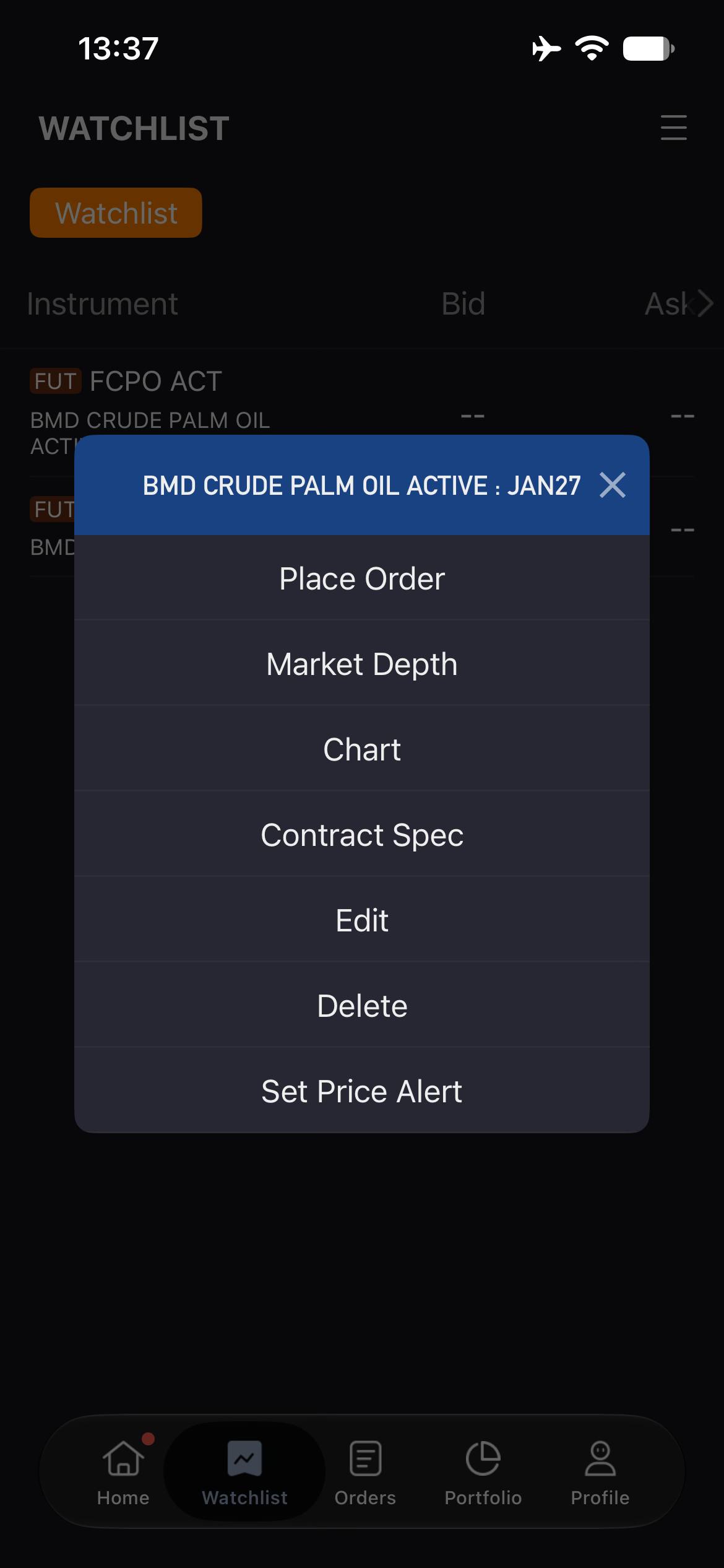 Mobile Trading Platform - Nova